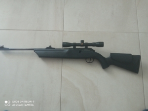Umarex 850 AirMagnum tip.CO2 lgfegyver GAMO 4x32 -es tvcsvel szerelve, fnygyjt irnyzkkal,kompenztorral,8 lvet forgtrral
