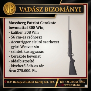 Mossberg Patriot Cerakote bevonattal 30-06 Spr. kaliberben