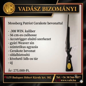Mossberg Patriot Cerakote bevonattal 30-06 Spr. kaliberben