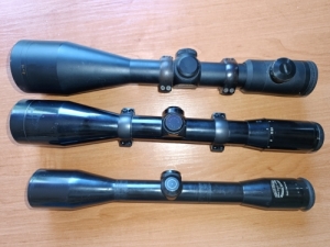 Delta Titanium 8x56, Zeiss 2,5-x50, Schmidt & Bender Germany 6x42